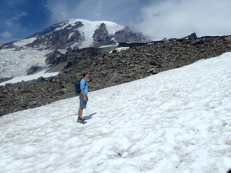 On the way up the Camp Muir trail on Rainer