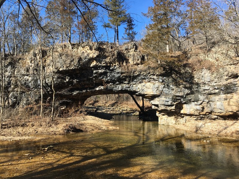 The natural bridge during semi-high water!