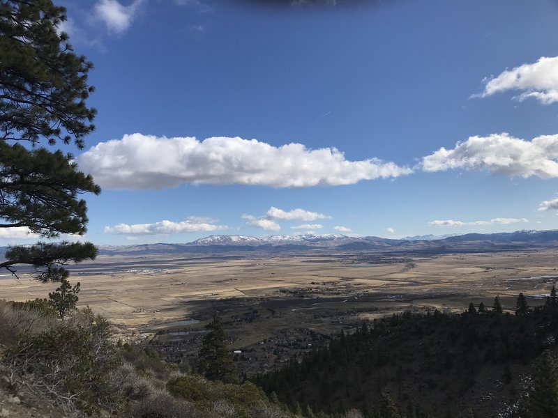 Beautiful views of Carson Valley going up the trail. Lot of it is in the forest, but then part of the trail is exposed offering great views.