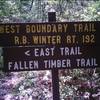 Trail sign along the Mid-State Trail.