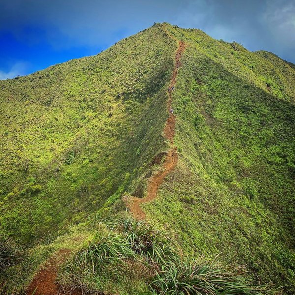 Climb up to the false summit