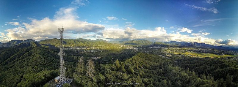 Drone shot from the top of the trail