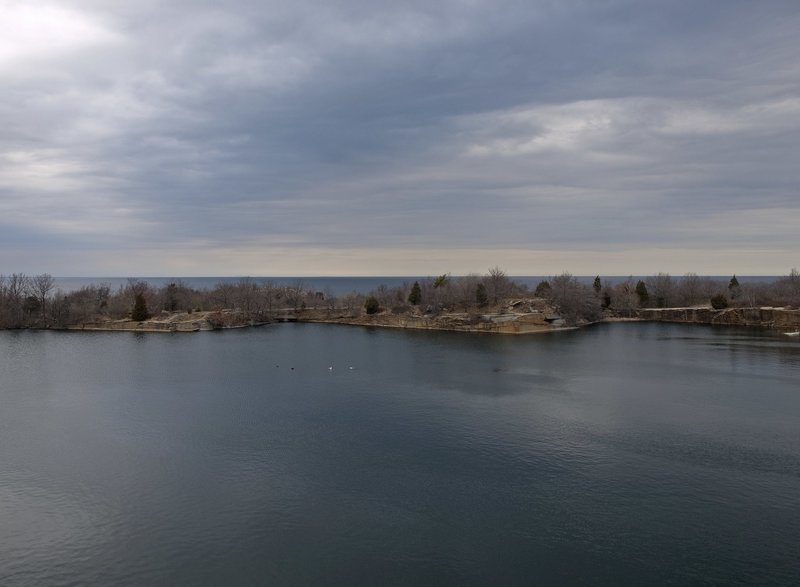 Panorama of the quarry, Halibut Point State Park