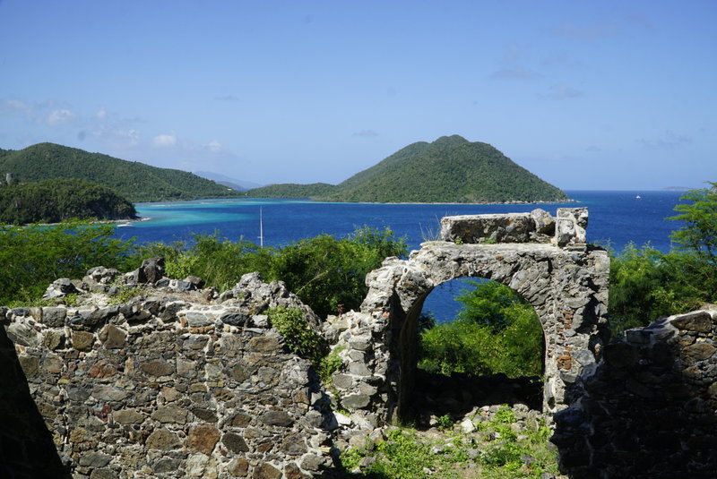 The ruins at the opposite end of the trail from Annaberg Plantation. Once here you can continue your hike via Johnny Horn Trail over to Coral Bay.