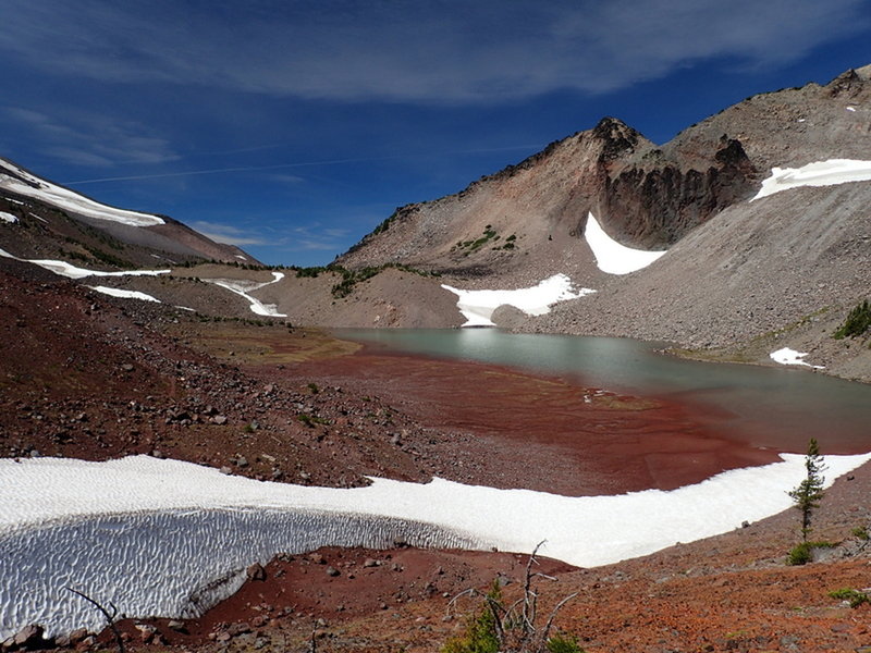 Looking west over the westernmost of the Chambers Lakes.