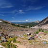 Looking west down Separation Creek with The Huband (peak) in the distance.