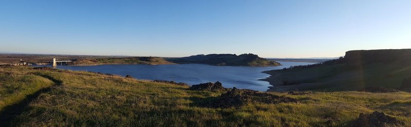 Looking southeast at Black Butte Lake and the surrounding buttes.