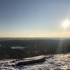 Sun rising on Monoosnoc Ridge Trail.