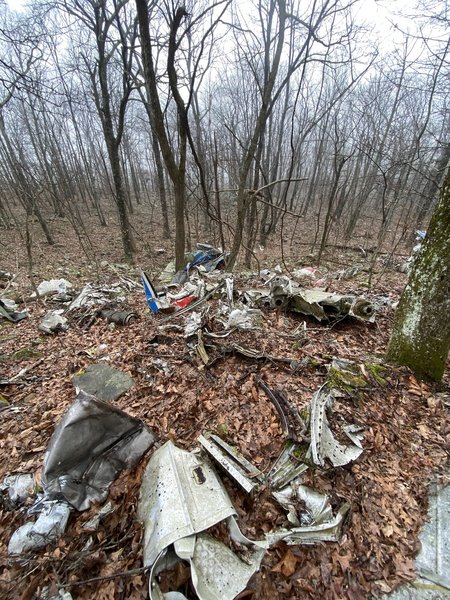 1973 plane cash debris