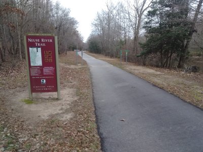 End of Neuse River Trail, beginning of Clayton River Walk.