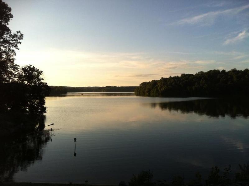 Sunset view from the dam