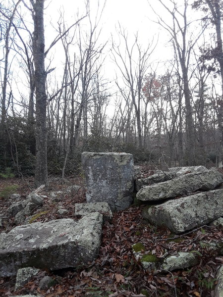 I call these witch's alters. They are carved rock that was once part of a structure, but eerily they stand like tables.