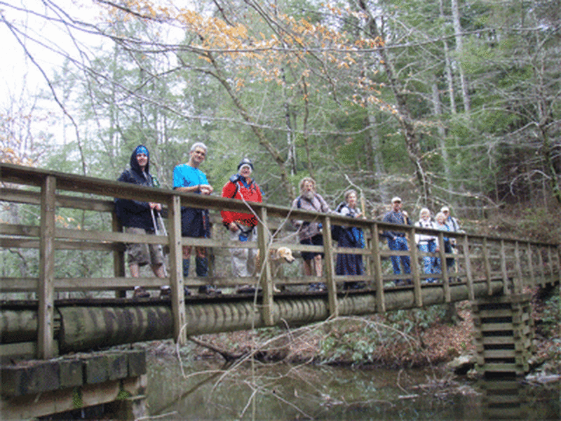 Bridge over Coker Creek on BMT and John Muir Trail