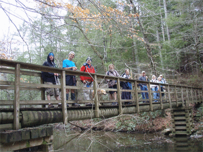 Bridge over Coker Creek on BMT and John Muir Trail