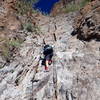 Climbing the cables on the Sunset Vista Trail