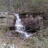 View of waterfall passed after climbing away from Maury River.