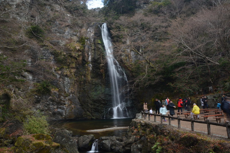 Minoo Falls in the wintertime