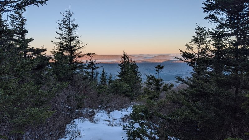 View from campsite off the trail.