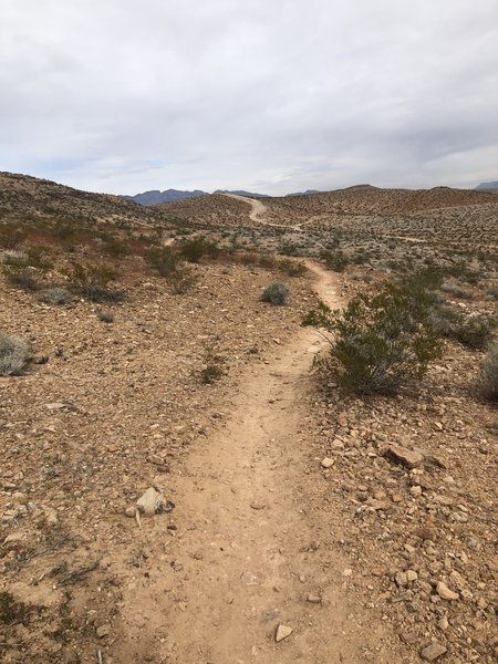 Approaching the big hill.