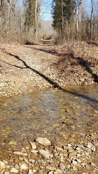 Shallow stream crossing