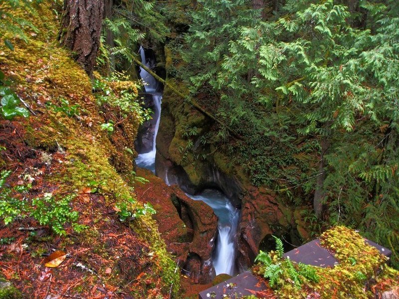 Ladder Creek Falls in the fall