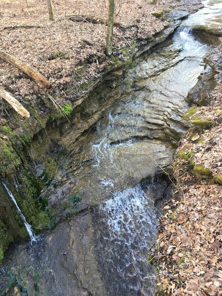 Creek above waterfall