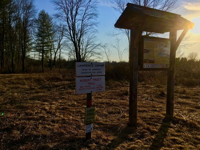 Looking Southwest at Station Road Trailhead.