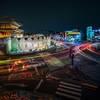 Busy intersection along the Hwaseong Fortress Trail