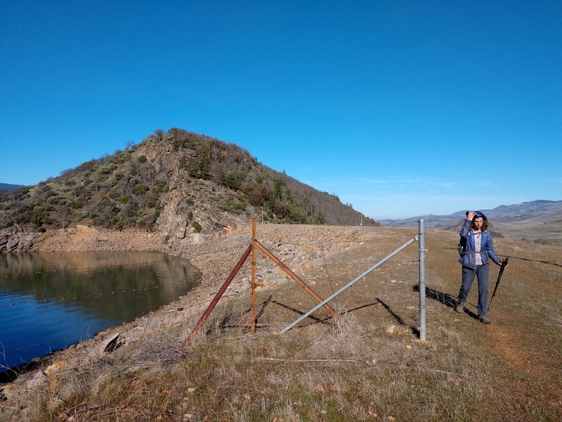 Looking northwest from the east side of the dam.