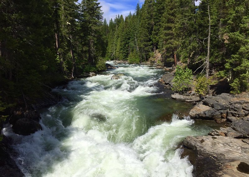 Icicle Creek from a bridge along the trail.