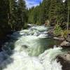 Icicle Creek from a bridge along the trail.