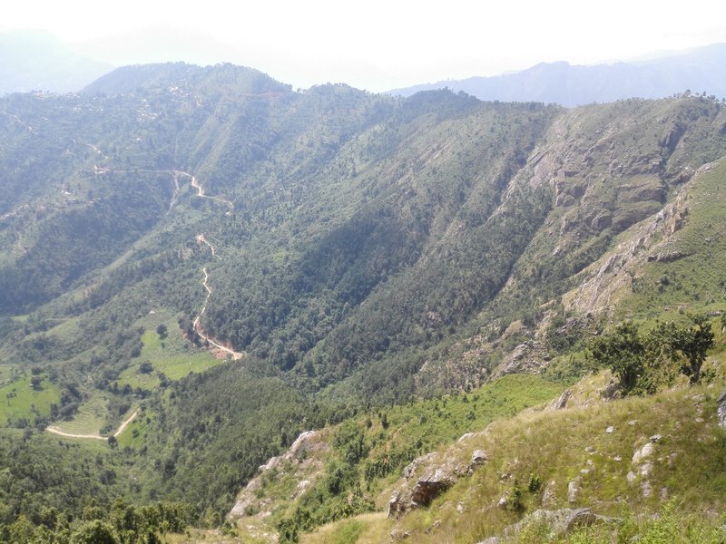 Looking from the Siddhalek top, the ultimate destination of the Camino Hiking in Nepal.