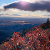 South Peak trail looking southwest toward ABQ Sunport and Kirtland AFB.