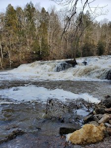Big Falls Waterfall, one of the main features on the trail.