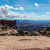 Wherever you look, the vast canyon landscape unfolds in front of you