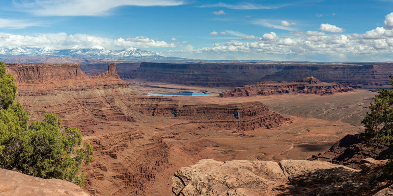 Evaporation ponds from the Colorado River Overlook Trail