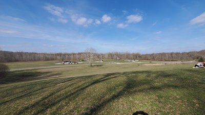 Looking out from the top of the sledding hill.