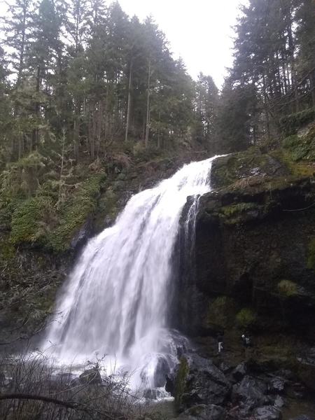 Middle Falls. You can hike behind this waterfall.