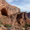 The alcove that gave the trail its name. You can see the trail going right past it and then descending another 1000 feet.