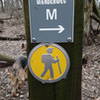 One of the well marked trails in the Schützenpark "Mittel-Wanderweg"