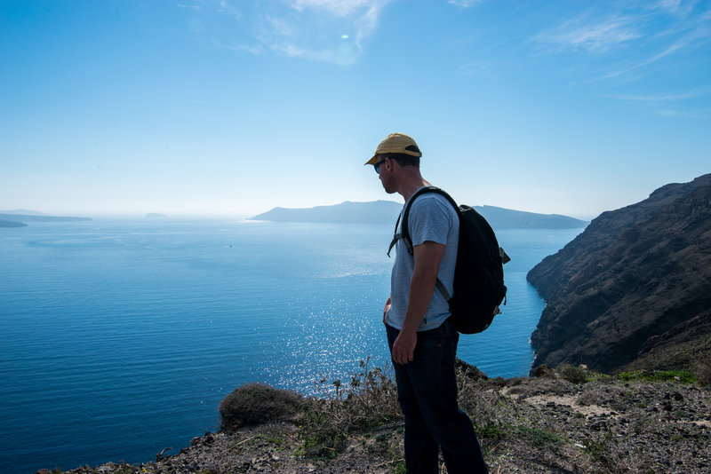 Santorini Caldera hiking trail