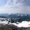 Panoramic view looking out from the Skyline Trail on Mount Rainier.