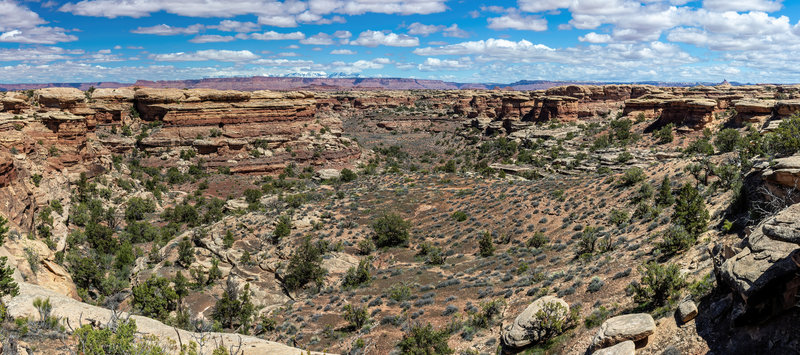 The Confluence Overlook Trail winds through several large canyons