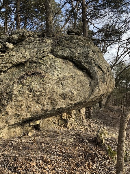 very cool rock overhang big enough to sit underneath!