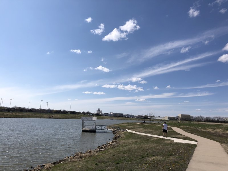 This is a great path around the fishing lake and by the baseball fields