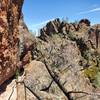 Part of the High Peaks Trail carved into the side of the rocks