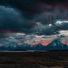 This shot is taken from the back deck of the Jackson Lake Lodge in Grand Teton National Park.