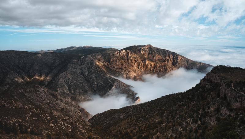 Sunrise cloud inversion, Guadalupe Mountains National Park.