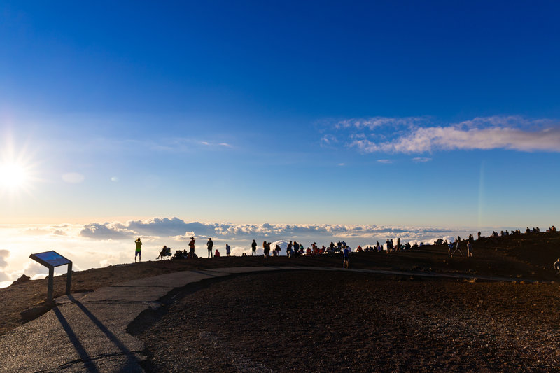 Watching the sunset Mount Haleakala Maui Hawaii