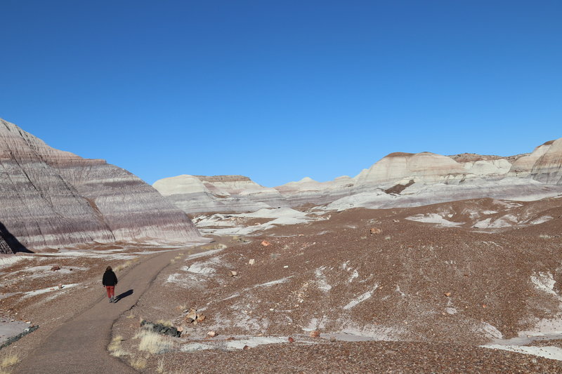 Blue Mesa on clear sky day